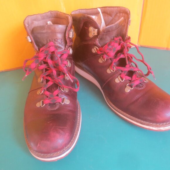 Wolverine 1883 "Bertel" Burgundy Ox Blood Leather Hiker Boots - Size 9.5 Men's. - Picture 9 of 14